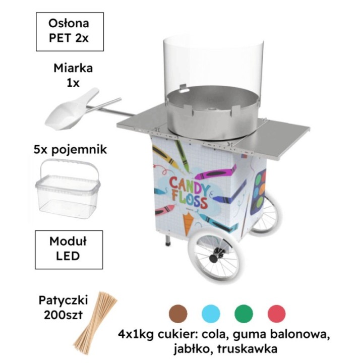 Electric cotton candy machine with cabinet