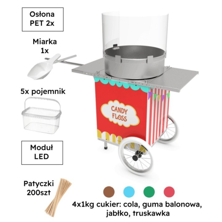 Electric cotton candy machine with cabinet