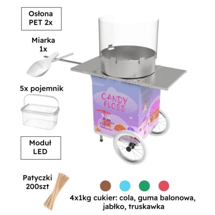 Electric cotton candy machine with cabinet