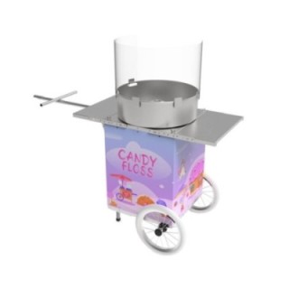 Electric cotton candy device for a school table, patterned