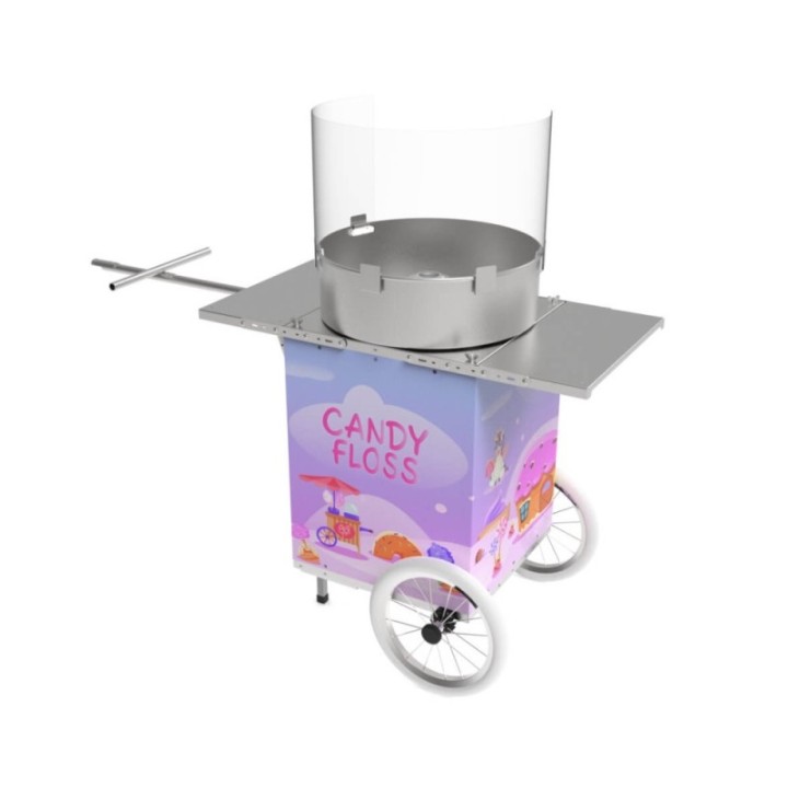 Electric cotton candy device for a school table, unicorn design